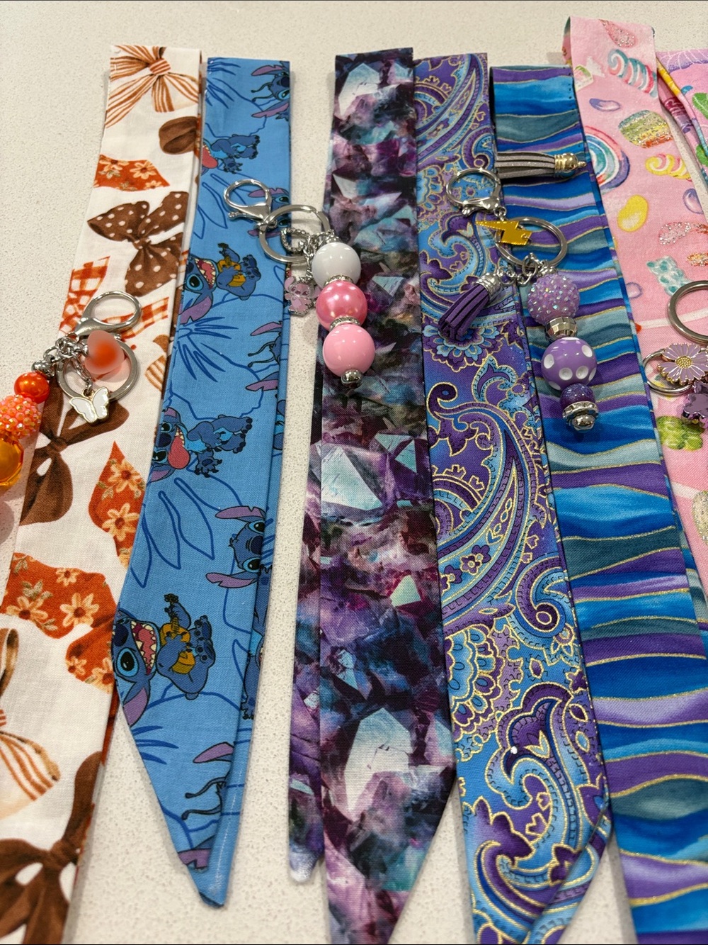 BUY 2 MIX & MATCH SPARKLY CHARMS & HOME SEWN SCARFS 2 for $32 SOME MATCH SCARF/C - Picture 5 of 9
